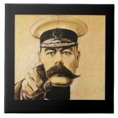 WW1 Lord Kitchener Ceramic Feature Tile. Tegeltje (Voorkant)