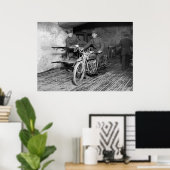 WW1 Motorfietsontlading Poster (Thuiskantoor)