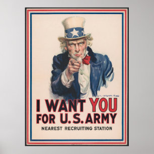 ww1 oproep aan Amerikaanse leger recruitment poste Poster