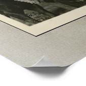 WW1 Soldaat en paard met gaasmasker Poster (Hoek)