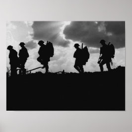 WW1 Soldier Silhouettes - Slag bij Broodzegde Poster
