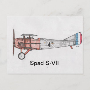 WW1 Spad S-VII Vuurwerk Briefkaart