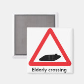 WW1 tank kruising weg teken. Ouderen kruising Magneet (Voorkant / Achterkant)