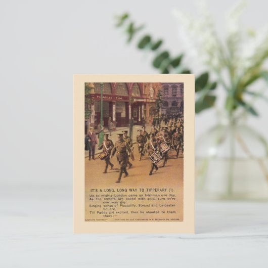 WW1 Tipperary Briefkaart (Staand voorkant)