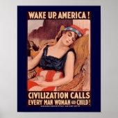 WW1 van Wake Up America Poster (Voorkant)