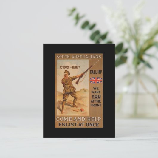 WW1-verzamelaarskaart 1914 AUSTRALIA PROPAGANDA Briefkaart (Staand voorkant)