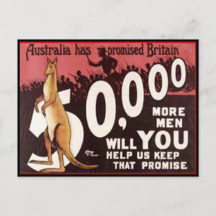 WW1-verzamelaarskaart 1914 AUSTRALIA PROPAGANDA Briefkaart