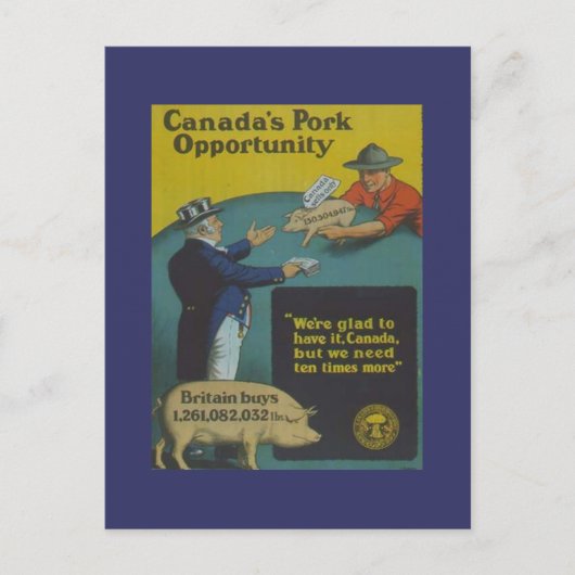 WW1-verzamelaarskaart 1914 CANADA PROPAGANDA Briefkaart (Voorkant)