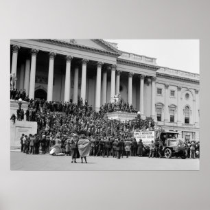 WW1 Veteraan Bonus Demonstratie, 1922 Poster