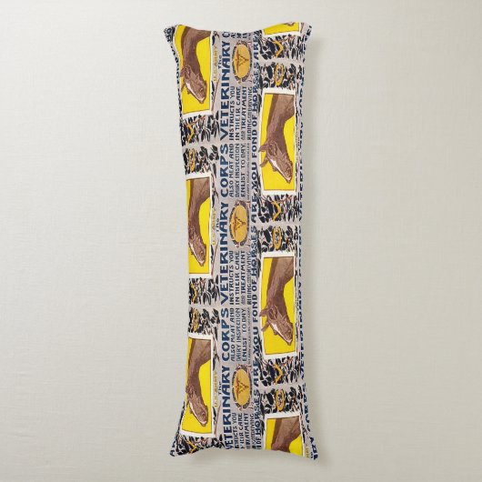 "WW1 Veterinary Corps" Lichaamskussen (Voorkant Verticaal)