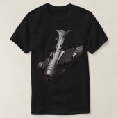 WW2 American Dive Bomber Warbird Plane Vliegtuig T-shirt (Design voorkant)