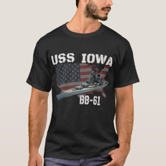 WW2 Amerikaans slagschip USS Iowa Warship BB-61 Ve T-shirt
