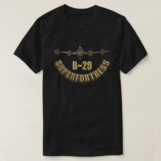 Ww2 Amerikaans Warvliegtuig B-29 Superfort Plane S T-shirt (Design voorkant)