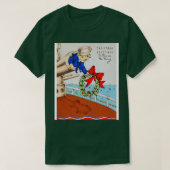 WW2 Amerikaanse marine grappige zeiler jongen kers T-shirt (Design voorkant)
