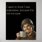 WW2 Army Guy Fab Funny Decision Poster (Voorkant)