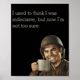 WW2 Army Guy Fab Funny Decision Poster