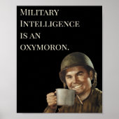 WW2 Army Guy Fab Funny Intelligence Poster (Voorkant)