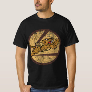 WW2 AVG Tigers Squadron Pilot Flying Patch T-shirt