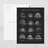 WW2 - Axis Helmets  Briefkaart (Voorkant / Achterkant)