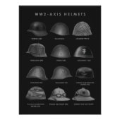 WW2 - Axis Helmets  Perfect Poster (Voorkant)