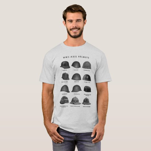 WW2 - Axis Helmets  T-shirt (Voorkant volledig)