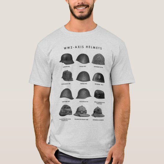 WW2 - Axis Helmets T-shirt (Voorkant)