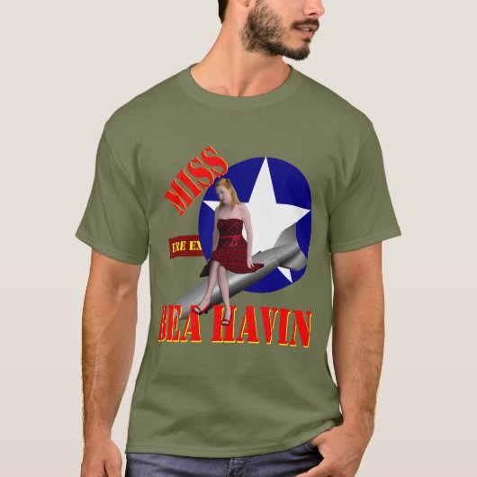 WW2 Bomber Miss Behavin' 1944 T-shirt (Voorkant)
