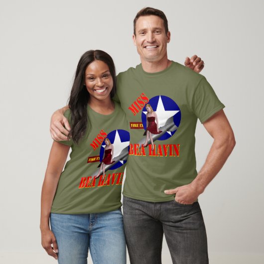 WW2 Bomber Miss Behavin' 1944 T-shirt (Unisex)