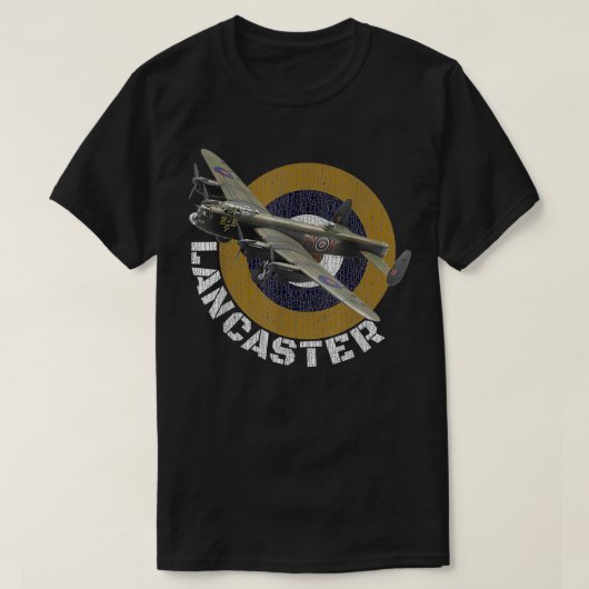 WW2 British Warplanes Lancaster Heavy Bomber Plane T-shirt (Design voorkant)
