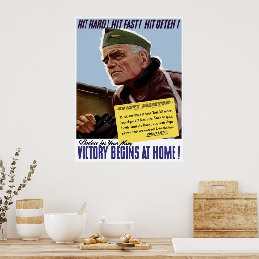 WW2 Bull Halsey Poster (Keuken)