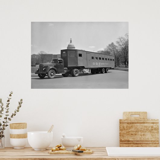 WW2-busaanhangwagen, 1942 Poster (Keuken)