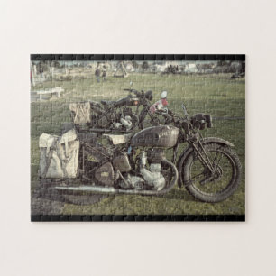 WW2 Canadese motorfietsen Normandy France Puzzle Legpuzzel