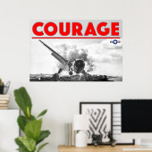 WW2 COURAGE - F6F-3 Hellcat Poster (Thuiskantoor)