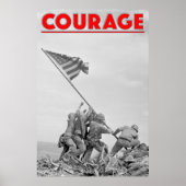 WW2 COURAGE - Slag om Iwo Jima Poster (Voorkant)