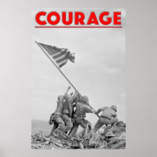 WW2 COURAGE - Slag om Iwo Jima Poster (Voorkant)