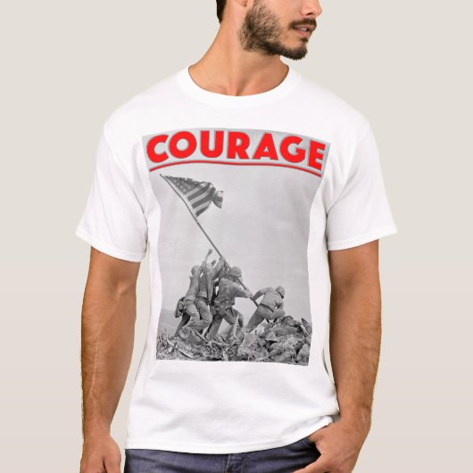 WW2 COURAGE - Slag om Iwo Jima T-shirt (Voorkant)