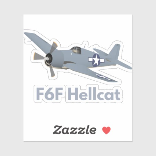 WW2 F6F Hellcat-vliegtuig Sticker (Vel)