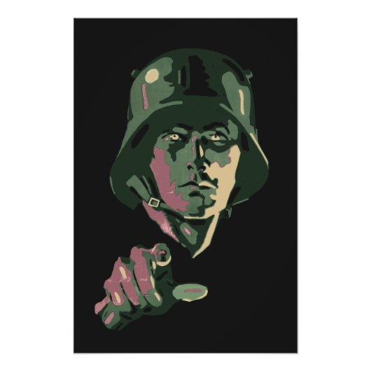 WW2 German Soldier Perfect Poster (Voorkant)