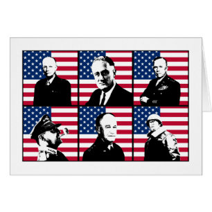 WW2 Heren en de Amerikaanse vlag