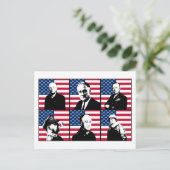 WW2 Heren en de Amerikaanse vlag Briefkaart (Staand voorkant)