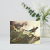 WW2 Historisch Vliegtuig tijdens de vlucht Briefkaart (Staand voorkant)