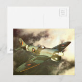 WW2 Historisch Vliegtuig tijdens de vlucht Briefkaart (Voorkant / Achterkant)