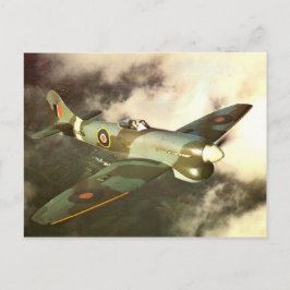 WW2 Historisch Vliegtuig tijdens de vlucht Briefkaart