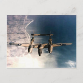 WW2 Historisch Vliegtuig tijdens de vlucht Briefkaart