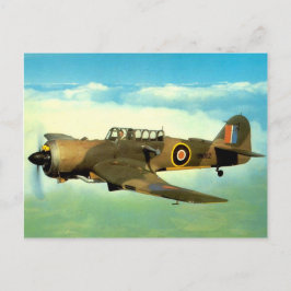 WW2 Historisch Vliegtuig tijdens de vlucht Briefkaart