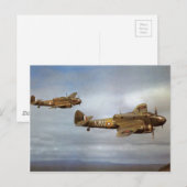 WW2 Historische vliegtuigen in de vlucht Briefkaart (Voorkant / Achterkant)