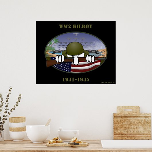 WW2 Kilroy Poster (Keuken)