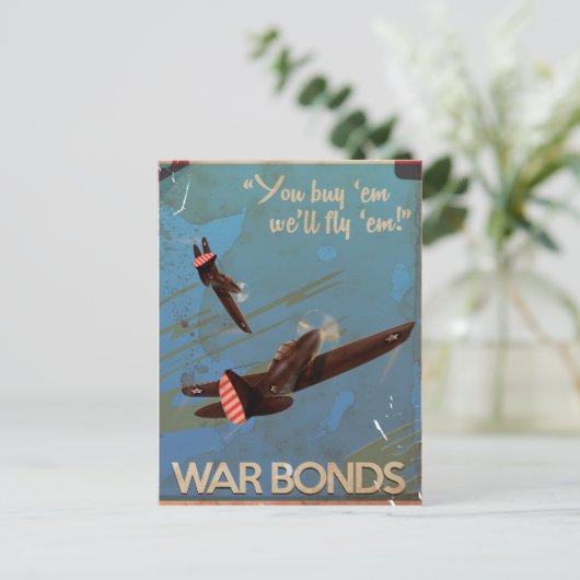  WW2 Klassieke reisposter Briefkaart (Staand voorkant)