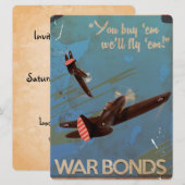 WW2 Klassieke reisposter Kaart (Voorkant / Achterkant)