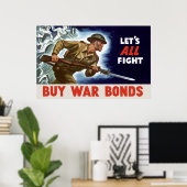 WW2 — Koop oorlogsobligaties Poster (Thuiskantoor)
